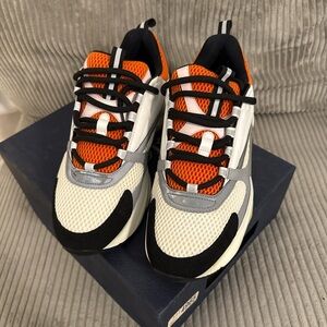 Dior B22 Sneakers in White and Orange